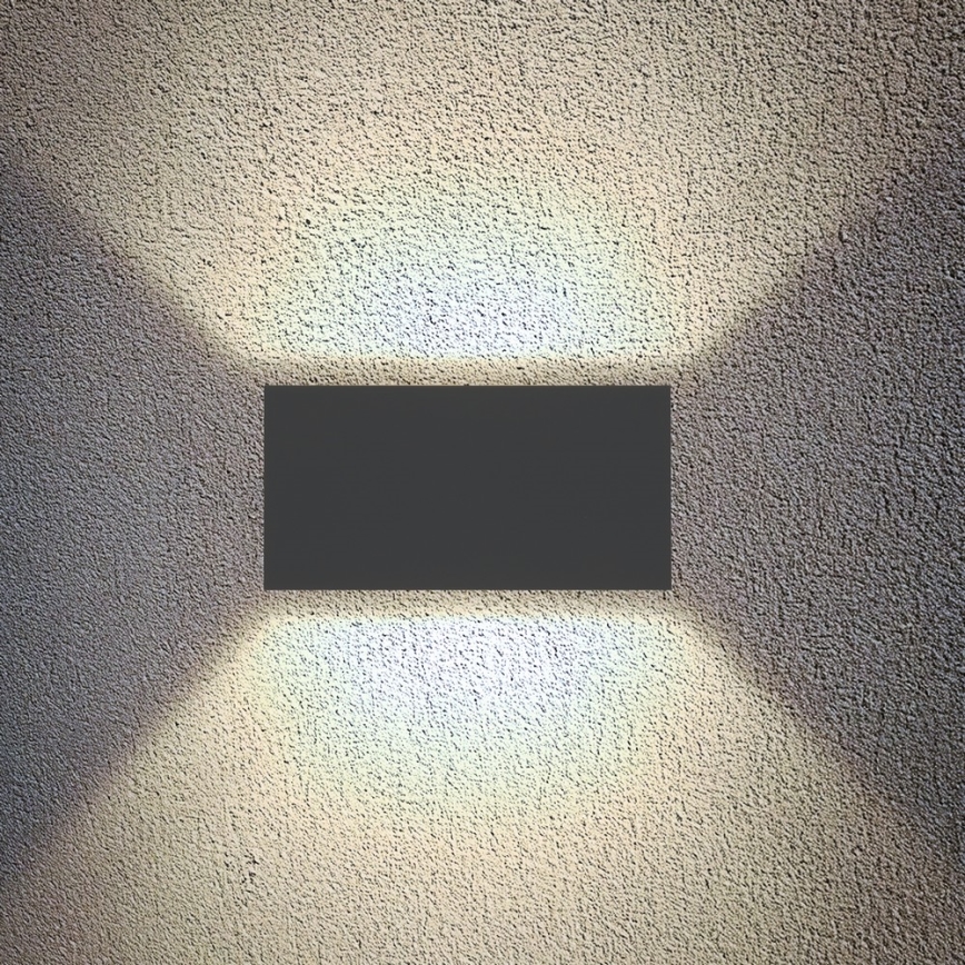 Brilagi - LED lauko sieninis šviestuvas DOUBLE CUBE LED/12W/230V antracitas IP65
