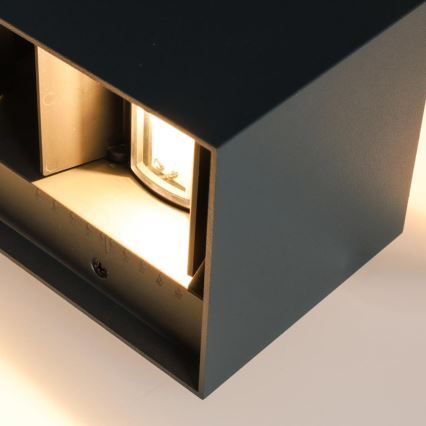Brilagi - LED lauko sieninis šviestuvas DOUBLE CUBE LED/12W/230V antracitas IP65