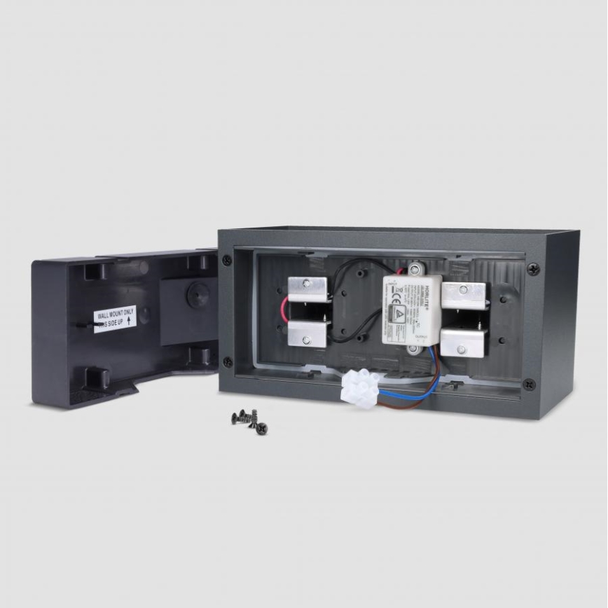 Brilagi - LED lauko sieninis šviestuvas DOUBLE CUBE LED/12W/230V antracitas IP65