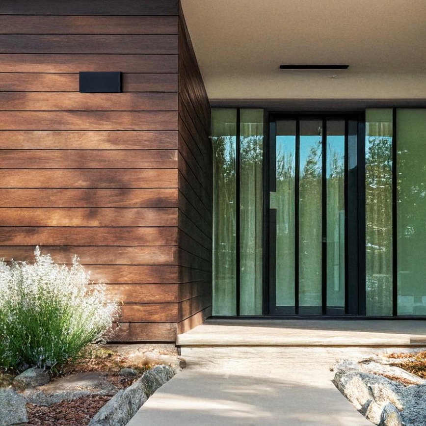 Brilagi - LED lauko sieninis šviestuvas DOUBLE CUBE LED/12W/230V juodas IP65