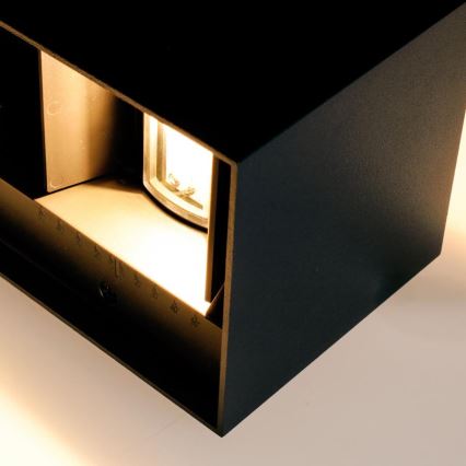 Brilagi - LED lauko sieninis šviestuvas DOUBLE CUBE LED/12W/230V juodas IP65