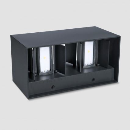 Brilagi - LED lauko sieninis šviestuvas DOUBLE CUBE LED/12W/230V juodas IP65