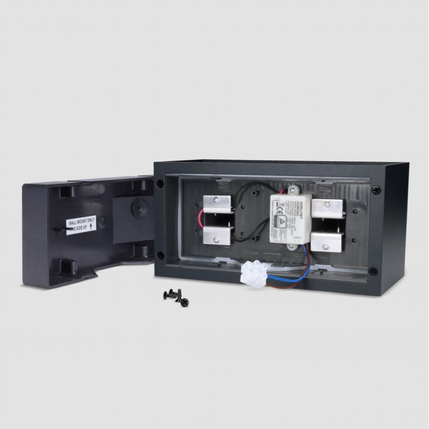 Brilagi - LED lauko sieninis šviestuvas DOUBLE CUBE LED/12W/230V juodas IP65