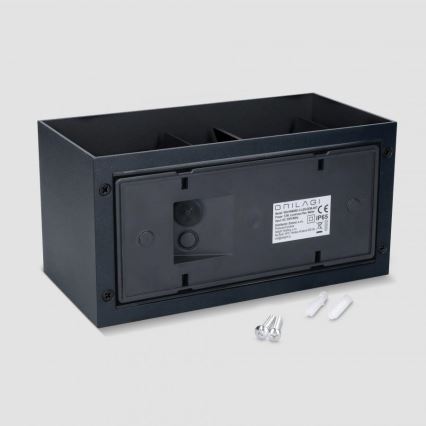 Brilagi - LED lauko sieninis šviestuvas DOUBLE CUBE LED/12W/230V juodas IP65