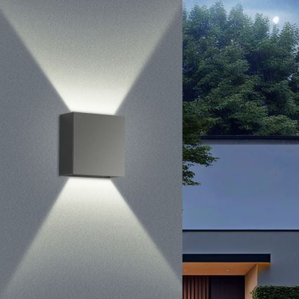 Brilagi - LED lauko sieninis šviestuvas DOUBLERAY LED/4W/230V antracitas IP65
