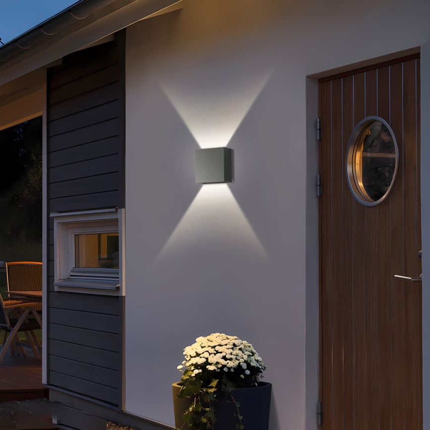 Brilagi - LED lauko sieninis šviestuvas DOUBLERAY LED/4W/230V antracitas IP65