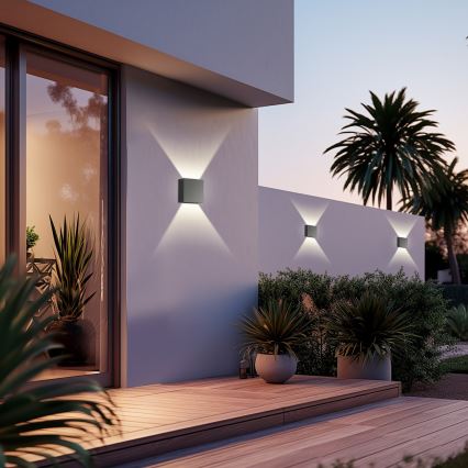 Brilagi - LED lauko sieninis šviestuvas DOUBLERAY LED/4W/230V antracitas IP65