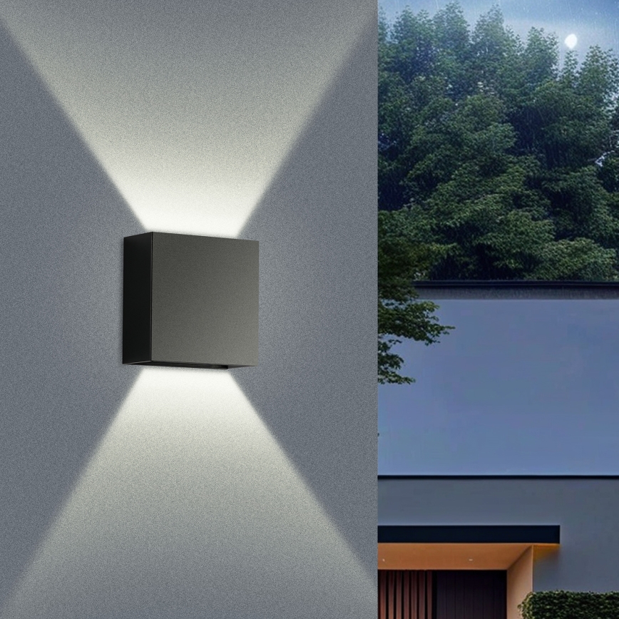 Brilagi - LED lauko sieninis šviestuvas DOUBLERAY LED/4W/230V juodas IP65