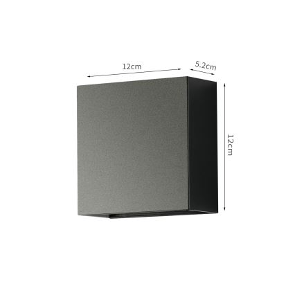 Brilagi - LED lauko sieninis šviestuvas DOUBLERAY LED/4W/230V juodas IP65