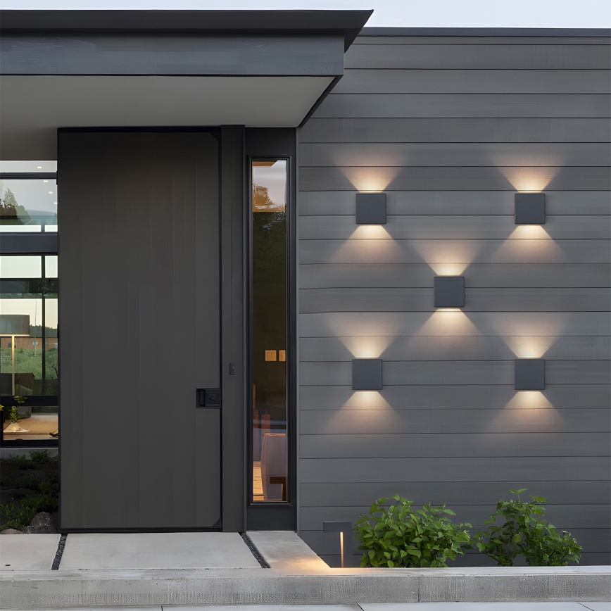 Brilagi - LED lauko sieninis šviestuvas DOUBLERAY LED/6W/230V antracitas IP54