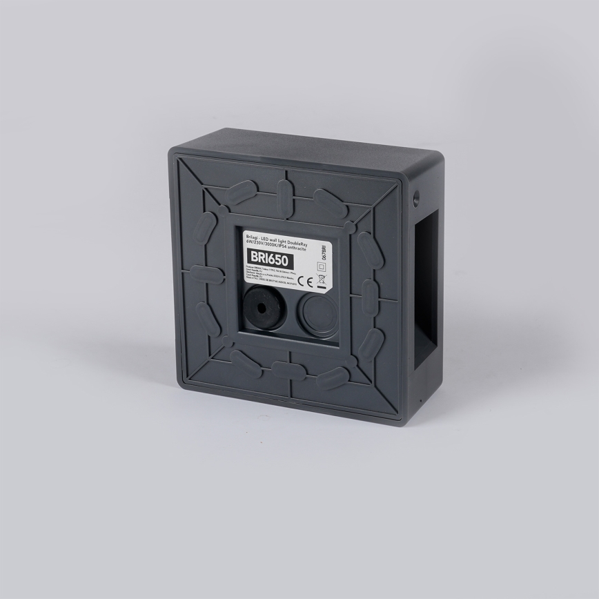 Brilagi - LED lauko sieninis šviestuvas DOUBLERAY LED/6W/230V antracitas IP54