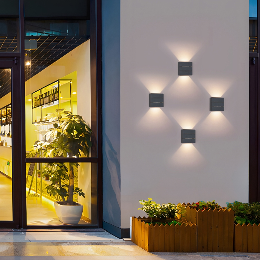 Brilagi -LED lauko sieninis šviestuvas DOUBLERAY LINE LED/6W/230V antracitas IP54