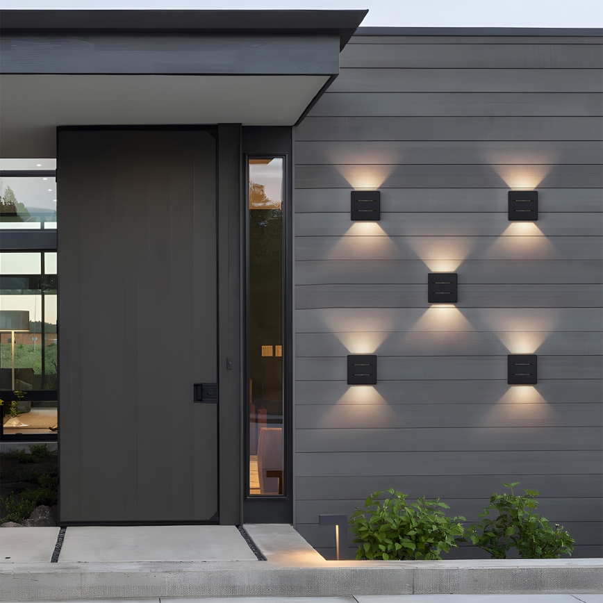 Brilagi - LED lauko sieninis šviestuvas DOUBLERAY LINE LED/6W/230V juodas IP54