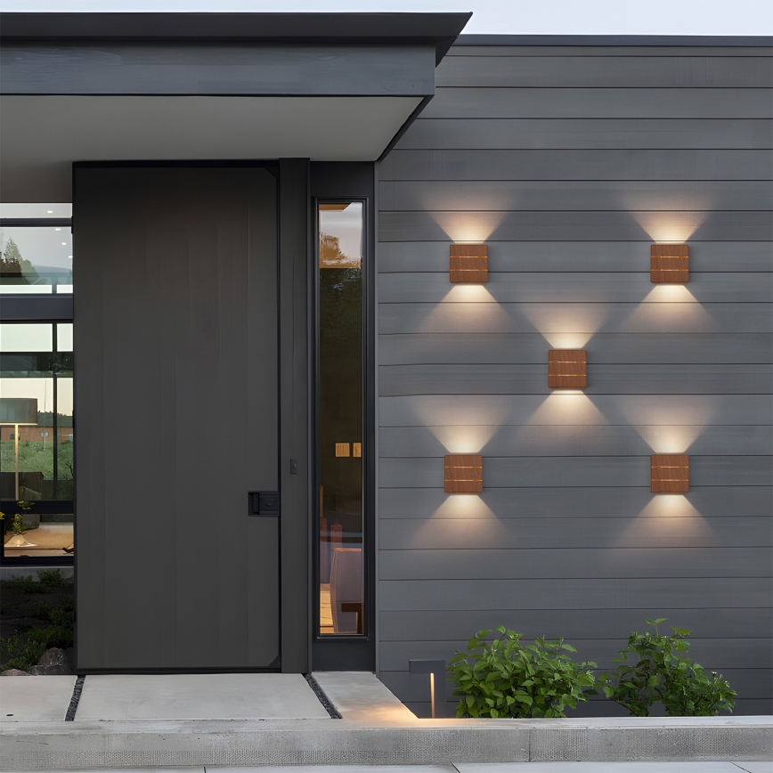 Brilagi -LED Lauko sieninis šviestuvas DOUBLERAY LINE LED/6W/230V medžio dekoras IP54