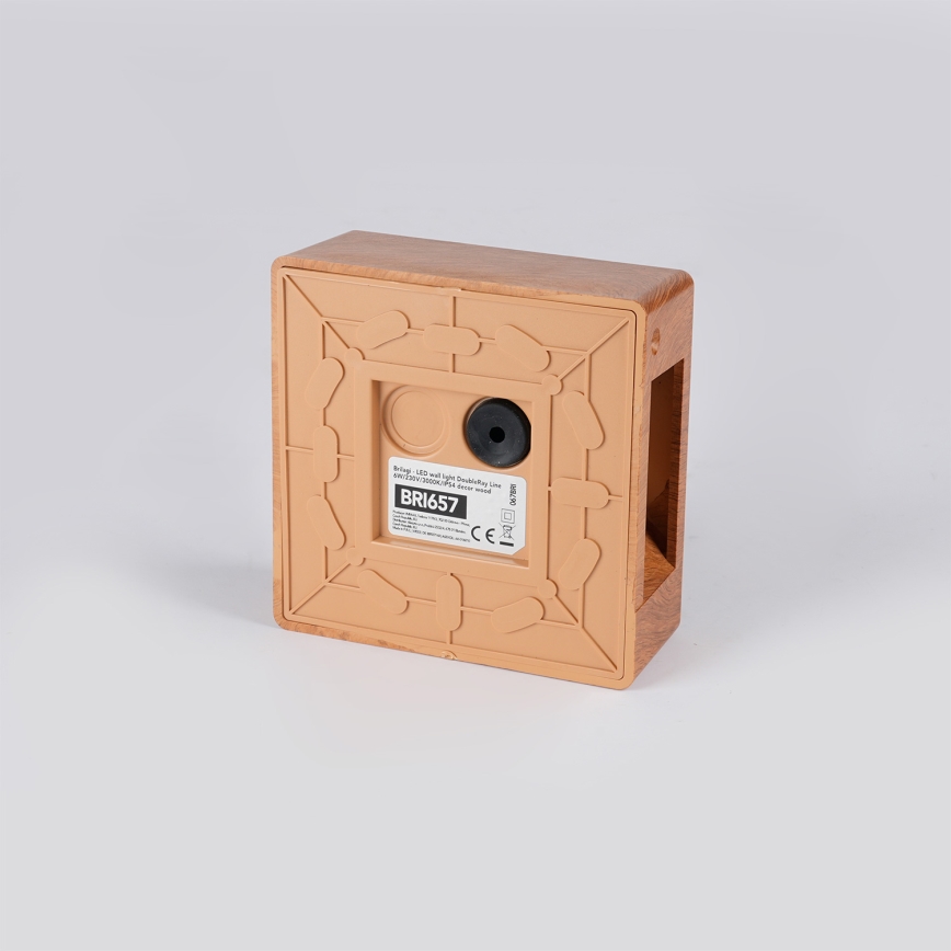 Brilagi -LED Lauko sieninis šviestuvas DOUBLERAY LINE LED/6W/230V medžio dekoras IP54