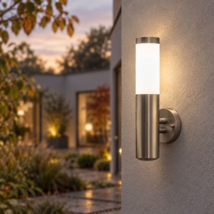 BRILAGI - LED lauko sieninis šviestuvas ELIA 1xE27/7W/230V 4000K IP44 matinis chromas