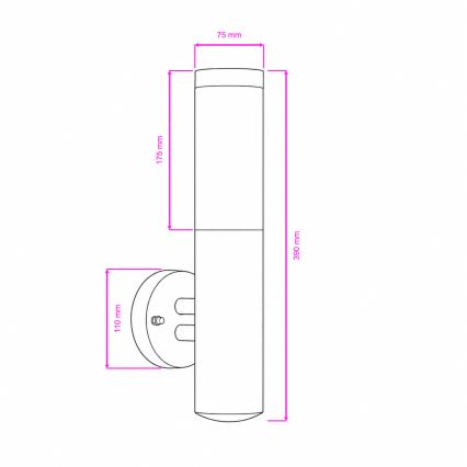 BRILAGI - LED lauko sieninis šviestuvas ELIA 1xE27/7W/230V 4000K IP44 matinis chromas