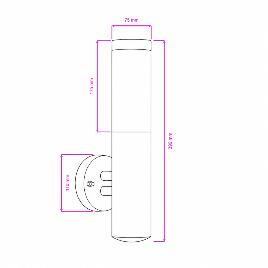 BRILAGI - LED lauko sieninis šviestuvas ELIA 1xE27/7W/230V 4000K IP44 matinis chromas