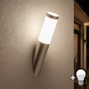 BRILAGI - LED lauko sieninis šviestuvas ELIA 1xE27/7W/230V 4000K IP44 matinis chromas