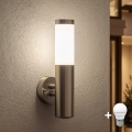 BRILAGI - LED lauko sieninis šviestuvas ELIA 1xE27/7W/230V 4000K IP44 matinis chromas