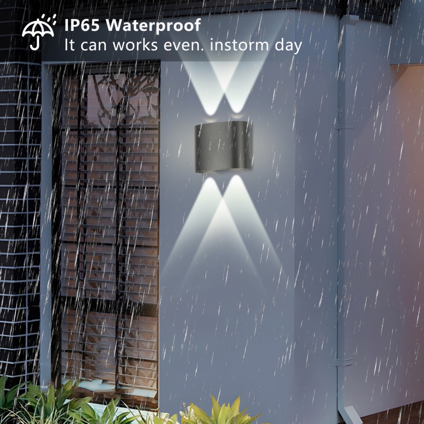 Brilagi - LED lauko sieninis šviestuvas FLAREBOX LED/4W/230V antracitas IP65