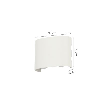 Brilagi - LED lauko sieninis šviestuvas FLAREBOX LED/4W/230V balta IP65