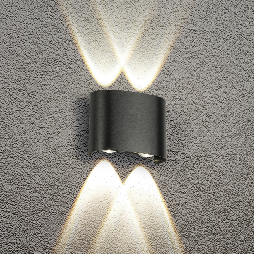 Brilagi - LED lauko sieninis šviestuvas FLAREBOX LED/4W/230V juodas IP65