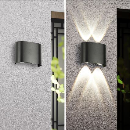 Brilagi - LED lauko sieninis šviestuvas FLAREBOX LED/4W/230V juodas IP65