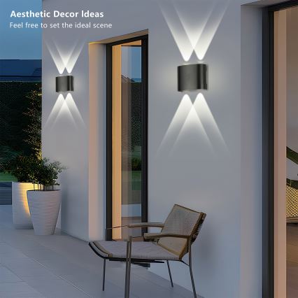 Brilagi - LED lauko sieninis šviestuvas FLAREBOX LED/4W/230V juodas IP65