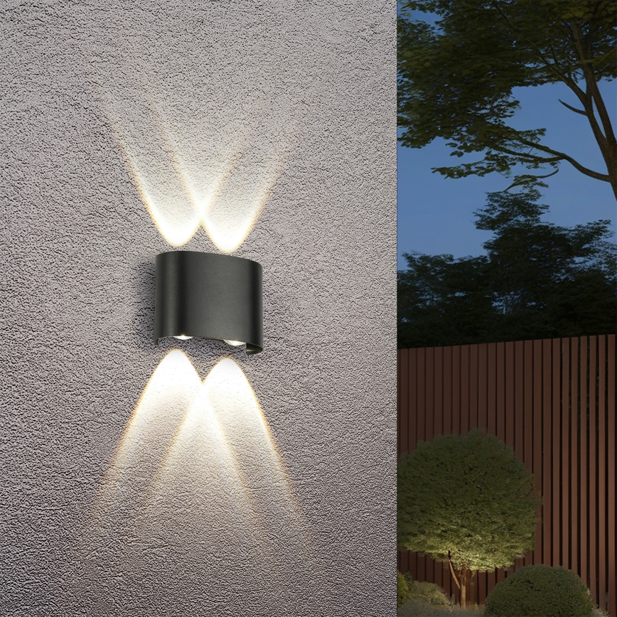 Brilagi - LED lauko sieninis šviestuvas FLAREBOX LED/4W/230V juodas IP65