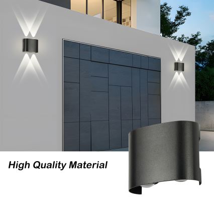 Brilagi - LED lauko sieninis šviestuvas FLAREBOX LED/4W/230V juodas IP65