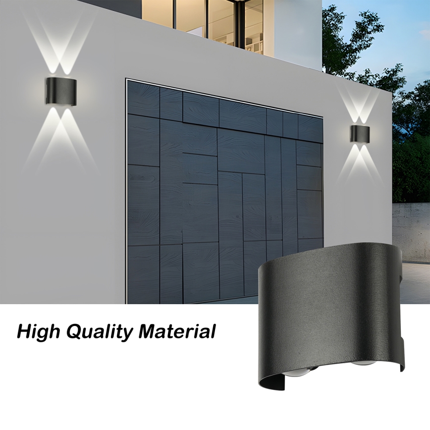 Brilagi - LED lauko sieninis šviestuvas FLAREBOX LED/4W/230V juodas IP65