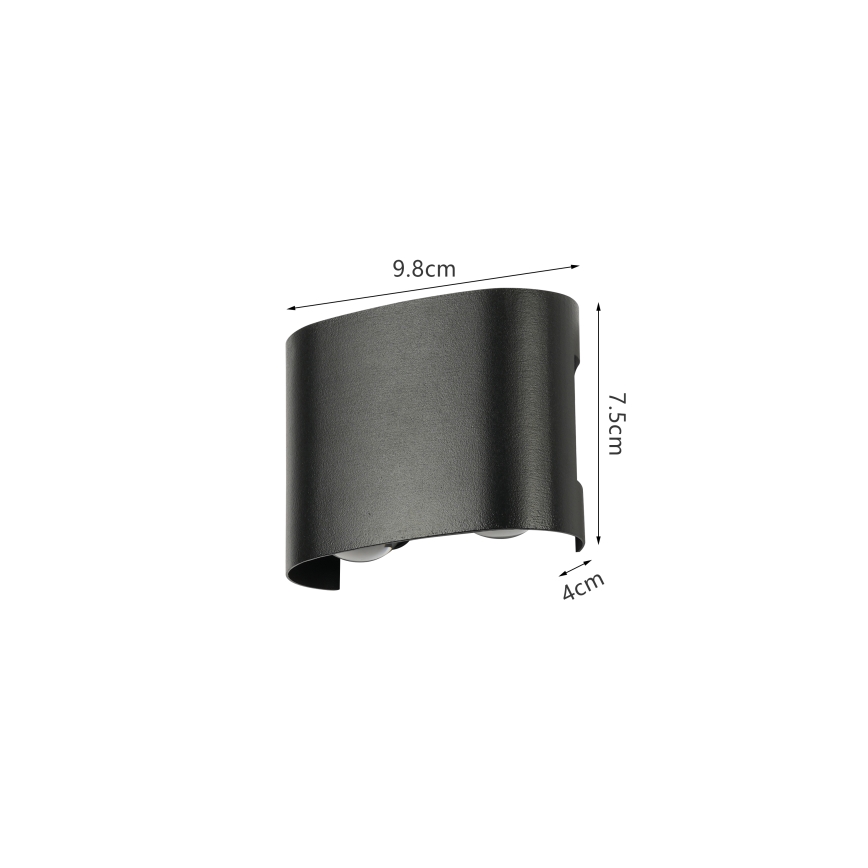 Brilagi - LED lauko sieninis šviestuvas FLAREBOX LED/4W/230V juodas IP65