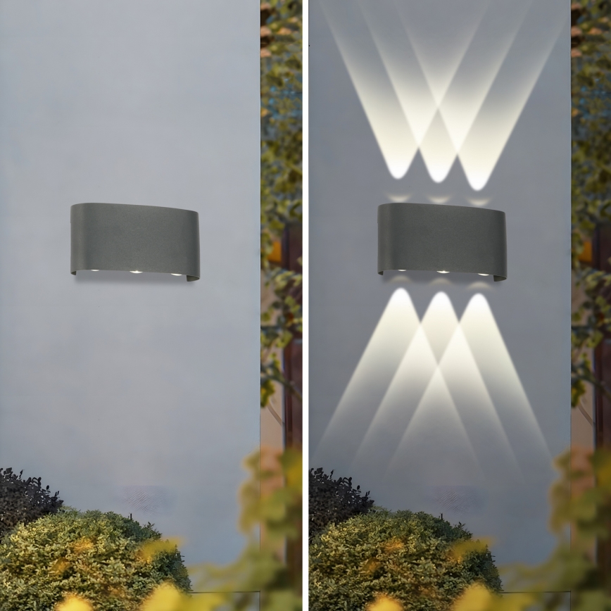 Brilagi - LED Lauko sieninis šviestuvas FLAREBOX LED/6W/230V antracit IP65