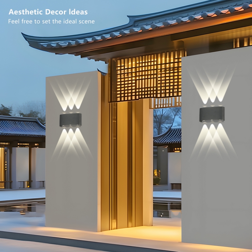 Brilagi - LED Lauko sieninis šviestuvas FLAREBOX LED/6W/230V antracit IP65