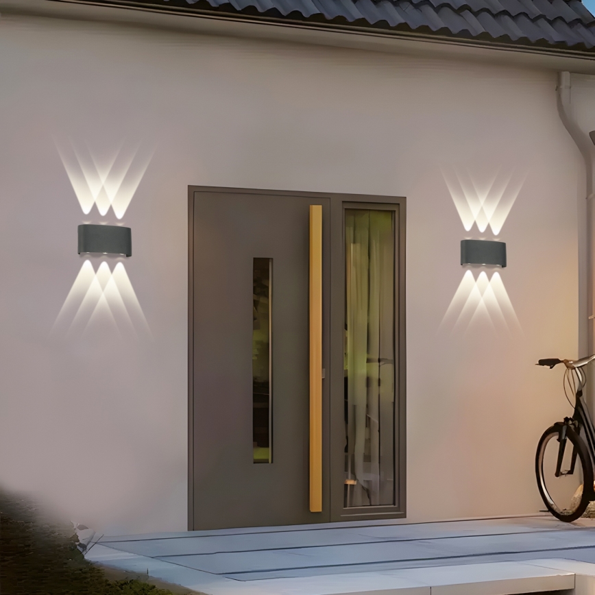 Brilagi - LED Lauko sieninis šviestuvas FLAREBOX LED/6W/230V antracit IP65
