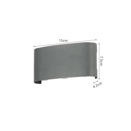Brilagi - LED Lauko sieninis šviestuvas FLAREBOX LED/6W/230V antracit IP65