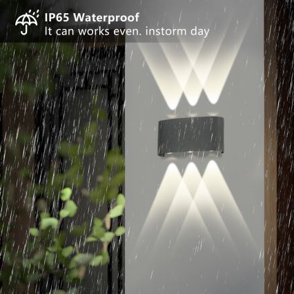 Brilagi - LED Lauko sieninis šviestuvas FLAREBOX LED/6W/230V antracitas IP65