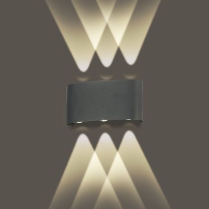 Brilagi - LED Lauko sieninis šviestuvas FLAREBOX LED/6W/230V antracitas IP65