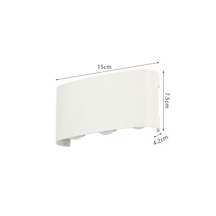 Brilagi - LED lauko sieninis šviestuvas FLAREBOX LED/6W/230V baltas IP65