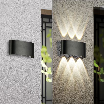 Brilagi - LED lauko sieninis šviestuvas FLAREBOX LED/6W/230V juodas IP65