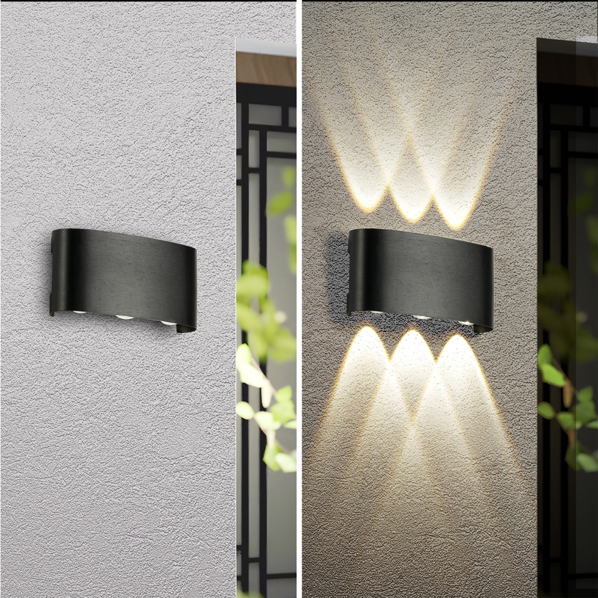 Brilagi - LED lauko sieninis šviestuvas FLAREBOX LED/6W/230V juodas IP65