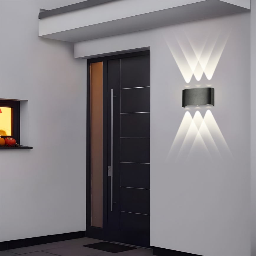 Brilagi - LED lauko sieninis šviestuvas FLAREBOX LED/6W/230V juodas IP65