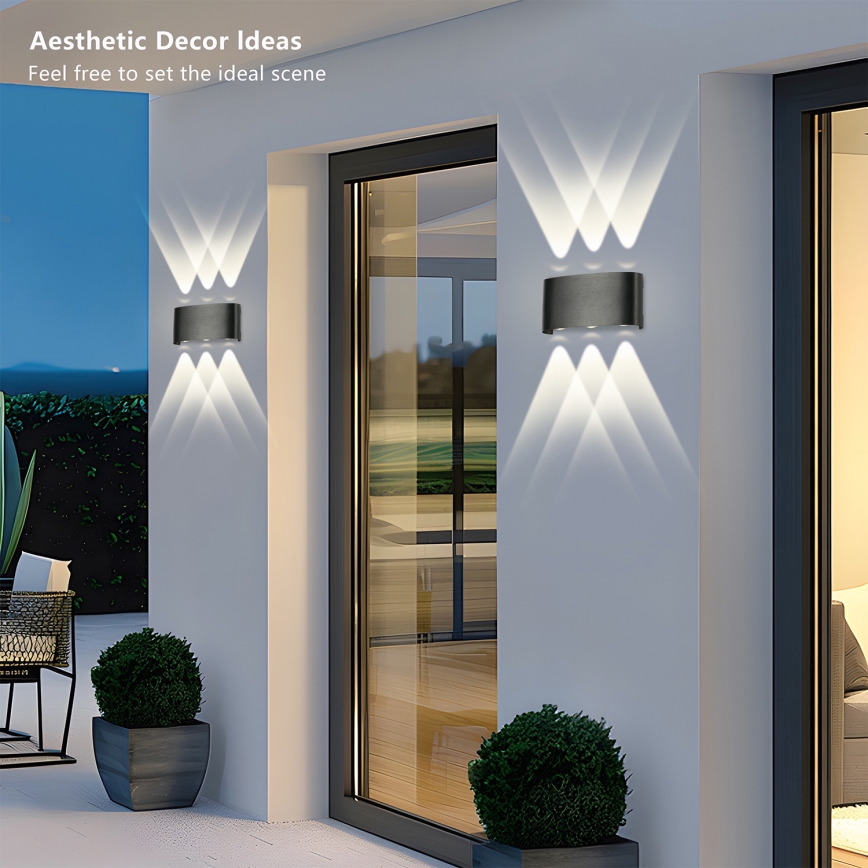Brilagi - LED lauko sieninis šviestuvas FLAREBOX LED/6W/230V juodas IP65