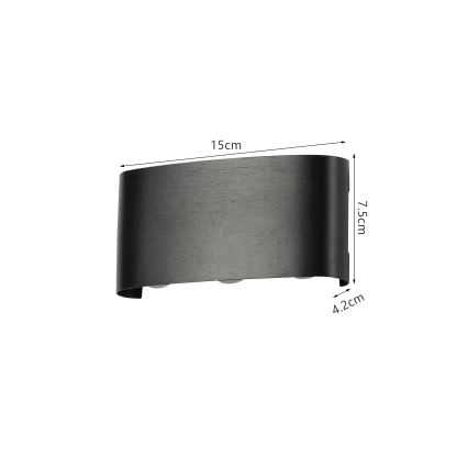 Brilagi - LED lauko sieninis šviestuvas FLAREBOX LED/6W/230V juodas IP65