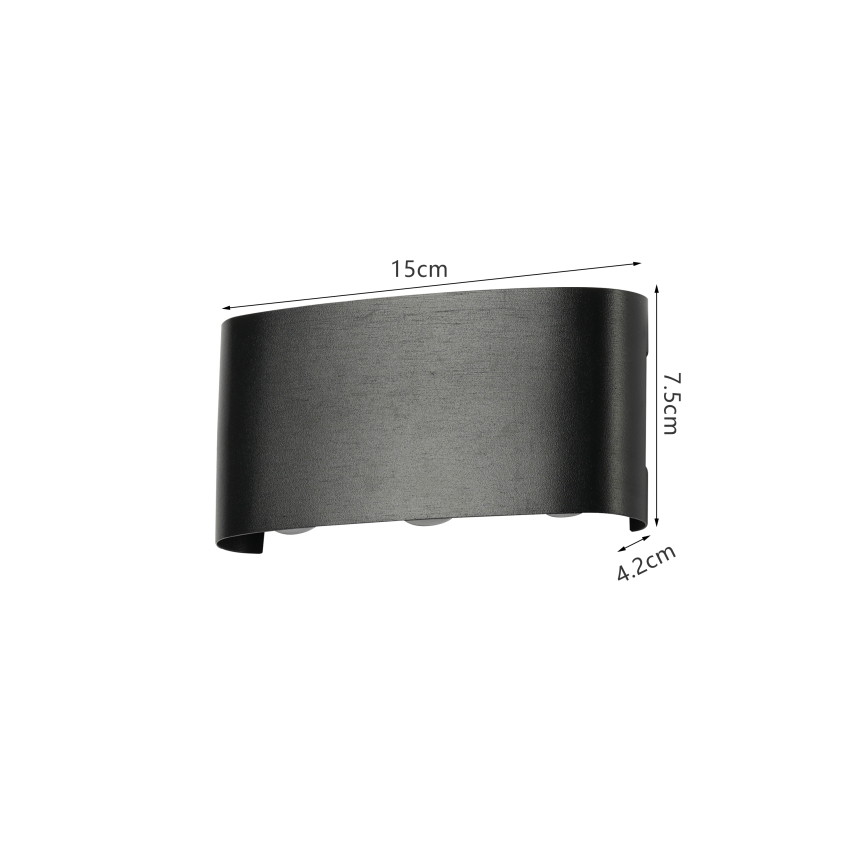 Brilagi - LED lauko sieninis šviestuvas FLAREBOX LED/6W/230V juodas IP65