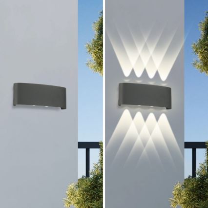 Brilagi - LED Lauko sieninis šviestuvas FLAREBOX LED/8W/230V antracit IP65
