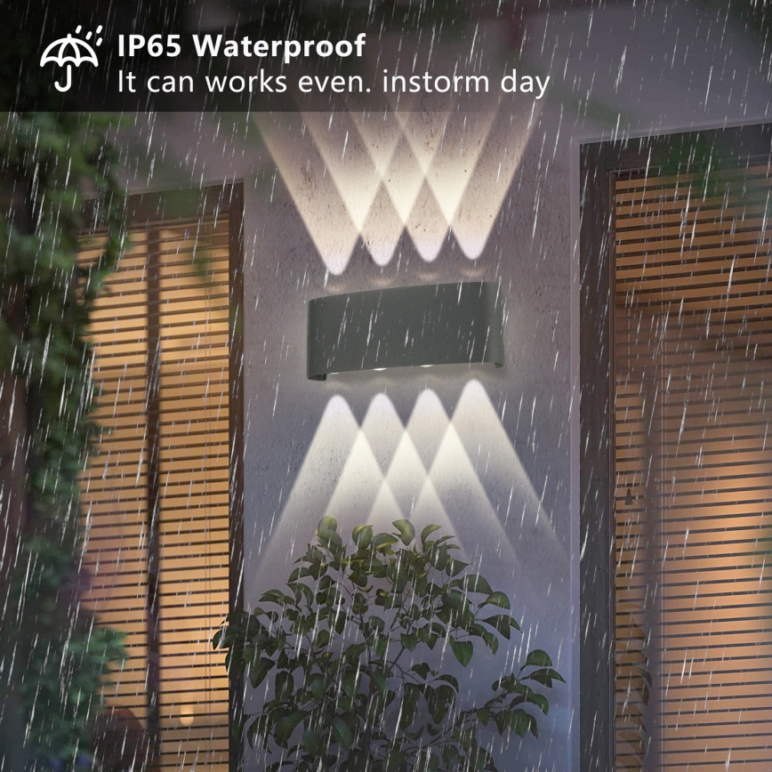 Brilagi - LED lauko sieninis šviestuvas FLAREBOX LED/8W/230V antracitas IP65