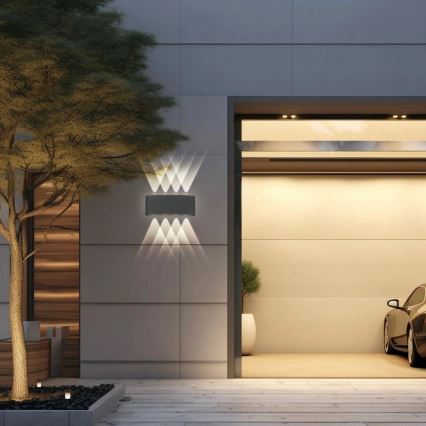 Brilagi - LED lauko sieninis šviestuvas FLAREBOX LED/8W/230V antracitas IP65