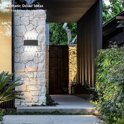 Brilagi - LED lauko sieninis šviestuvas FLAREBOX LED/8W/230V antracitas IP65